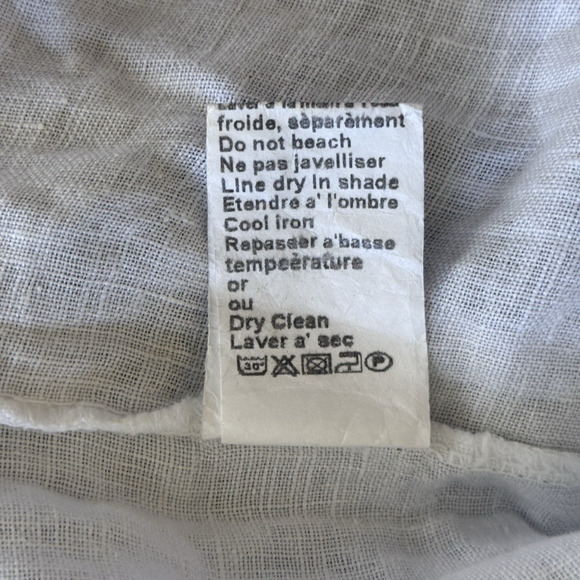 Terzo Millennio 100% Linen Made in Italy Maxi Cover Up Dress Lace White SZ S NWT - Picture 7 of 7